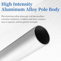 Perche télescopique légère en aluminium 88,5-130 cm, multi-usages, pour le nettoyage domestique et automobile