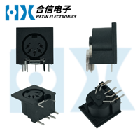 Connecteur rectangulaire DS-5 à 5 broches, prise femelle DIN avec contact en laiton, directement de l'usine HX