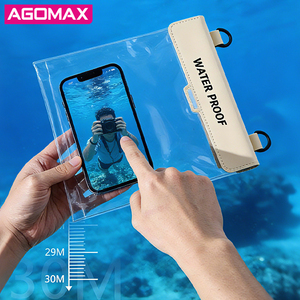 กระเป๋าใส่โทรศัพท์กันน้ำขนาดใหญ่เอนกประสงค์ หน้าจอสัมผัสได้ โปร่งใส ทำจาก PVC 500D พื้นที่กว้างขวาง - Product Image 2