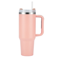 Gobelet sous vide Thermos Cup 40oz Bouteille de voiture Gobelet à poignée Grande capacité isolation thermique poignée froide Gobelets à glace