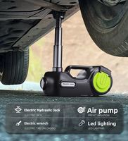 Gato eléctrico de metal para coche, kit hidráulico de 5 toneladas y 12V, para cambio de neumáticos con llave de impacto, gato eléctrico para coche y removedor de neumáticos