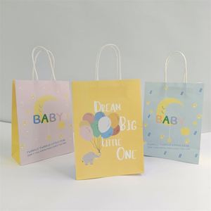 Bolsas de Regalo Pequeñas de Papel Kraft de 16*8*22cm para Recuerdos de Baby Shower, Impresión Flexográfica, Ecológicas y Reciclables para Velas y Manualidades, al por Mayor - Product Image 2