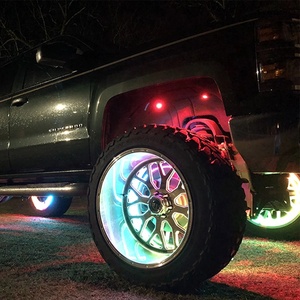 Anneaux lumineux LED pour roues ADT IP68 à changement de couleur et à effet de défilement - Product Image 2