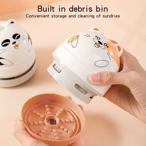 Nuovo simpatico cartone animato Design Mini Car Home Office tastiera tavolo briciole spazzatrice pulizia aspirapolvere da tavolo - Product Image 2