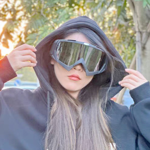 แว่นตาสกีเลนส์ PC ป้องกันหมอกสำหรับกีฬากลางแจ้งเล่นสกีสโนว์บอร์ดขี่มอเตอร์ไซค์ป้องกัน - Product Image 2