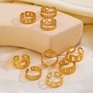 Anillo Vintage Personalizado para Hombre, Hipoalergénico, de Acero Inoxidable que no se Deslustra, Anillo de Compromiso Chapado en Oro de 14k y 18k para Hombre y Mujer - Product Image 2