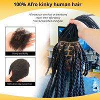 OrientFashion Cheveux humains en vrac afro Mèche micro-torsion naturelle Cheveux humains Afro crépus en vrac Cheveux humains pour tressage de dreadlocks