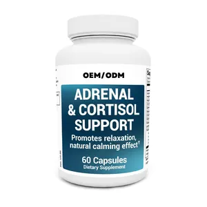Adrenal Cortisol Capsules Herbal Supplements for Stress Support Mood Focus Relaxation Fatigue Relief with Ashwagandha Extracts