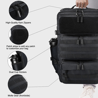Sac à dos tactique Trailpop pour le camping, la randonnée, les voyages d'affaires, imperméable, 60L, avec compartiment pour chaussures