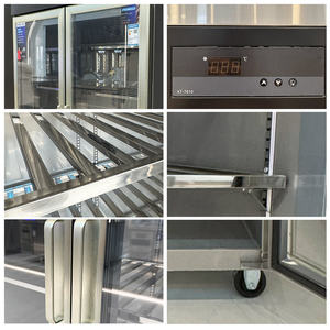 Réfrigérateur de cuisine en acier inoxydable <span class=keywords><strong>le</strong></span> <span class=keywords><strong>moins</strong></span> <span class=keywords><strong>cher</strong></span>, refroidissement direct, deux portes, vitre, double température, <span class=keywords><strong>congélateur</strong></span> vertical commercial pour cuisine - Product Image 6