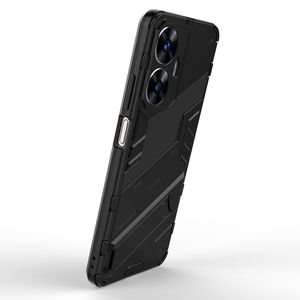 Funda de silicona de lujo a prueba de golpes suave TPU PC funda de teléfono móvil Kickstand con soporte para Realme C55 - Product Image 4
