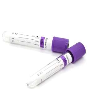 ห้องปฏิบัติการที่มีคุณภาพสูงแก้วหรือวัสดุ PET สูญญากาศหลอดเก็บเลือดหลอด <span class=keywords><strong>EDTA</strong></span> - Product Image 1