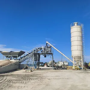 Ready mix concrete dry mixing station portable concrete dry batching plant for sale