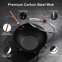 Wajan Aluminium Anti Lengket OEM Tersedia, Baru, Sudah Diproses, Dasar Rata untuk BBQ, Grill, Camping, Peralatan Masak Tradisional Cina, Gas