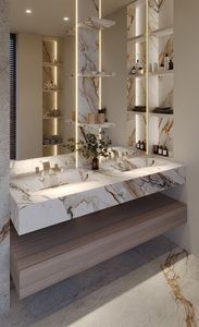 Meuble de salle de bain de luxe Premium Quarry-Top Light pour espaces de vanité de salle de bain haut de gamme - Product Image 3