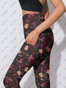 Nuovi Stili di <span class=keywords><strong>Leggings</strong></span> a Vita Alta con Controllo Pancia, Pantaloni da Yoga Senza Cuciture con Tasche, Abbigliamento Femminile Plus Size Personalizzato - Product Image 2