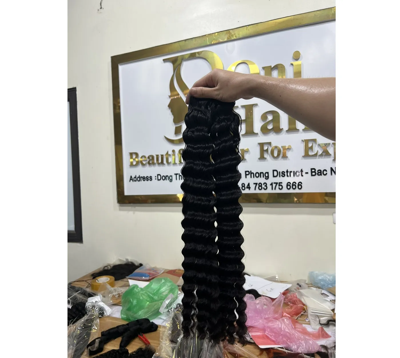 Cheap Human Deep Wavy Weft Hair Extensions, Top Quality Cuticle Aligned Virgin Remy Vietnamese Hair for Sale