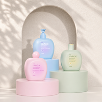 Bouteille de shampooing carrée arrondie en HDPE de 500 ml, col de 28 mm avec pompe distributeur, bouchon à vis sphérique pour l'emballage de shampooing et de gel douche