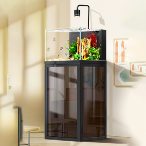 Acquario in Vetro Ultra Bianco LED Grande Personalizzato per Arredamento Casa con Mobile e <span class=keywords><strong>Sump</strong></span> - Product Image 4