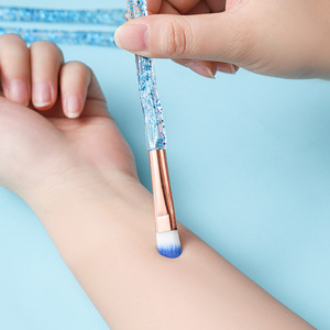 Ensemble de pinceaux de maquillage en cristal portable de 10 pièces, brillant, <span class=keywords><strong>transparent</strong></span>, professionnel, en poils synthétiques - Product Image 4
