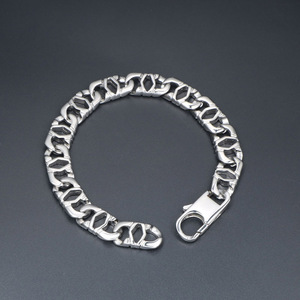 Wolf Warrior Jewelry <b>Titanium</b> Steel <b>Chain</b> Bracelet 21 Cm Industrial Style Men's Gift CE057 - Product Image 2