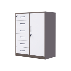 Unité de rangement mobile en acier robuste et étroite avec tiroirs à glissière fluide - Product Image 1