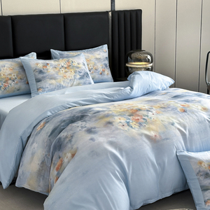 ชุดเครื่องนอนผ้าฝ้าย100% น้ำหนักสูงผิวพิมพ์ดิจิตอลชุดผ้าปูที่นอนผ้าฝ้าย - Product Image 1