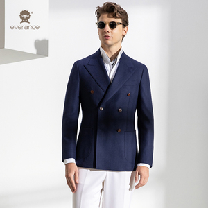 <span class=keywords><strong>Blazer</strong></span> décontracté pour <span class=keywords><strong>homme</strong></span> en <span class=keywords><strong>bleu</strong></span> <span class=keywords><strong>marine</strong></span> à revers en chevrons, à simple boutonnage, respirant, avec fermeture éclair, à double boutonnage, <span class=keywords><strong>veste</strong></span> de costume d'affaires - Product Image 4