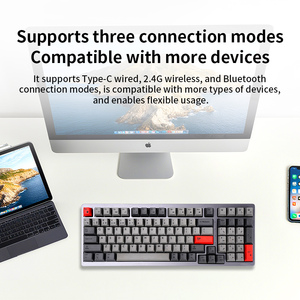 Factory Wholesale 96-key Programmable Gaming <b>Keyboard</b> for Computer Laptop <b>Bluetooth</b> 2.4G Wired Tri-Mode for Office & Gaming - Product Image 3