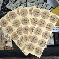 Vente flash - Autocollants en papier kraft brun mat avec logo personnalisé imprimé, autocollants pour cadre photo, étiquettes autocollantes YKL-6 pour emballage