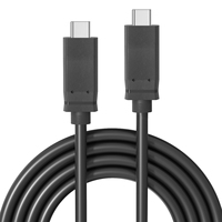 Câble coaxial USB4 40 Gbit/s 240 W PD Charge rapide 8K/4K 60 Hz USB-C 3.2 Compatible avec les ordinateurs portables et les moniteurs Gaine en PVC