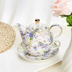 Elegante Juego de <span class=keywords><strong>Tetera</strong></span> Británica de Cerámica Apilable con Taza de Café y Platillo, Taza de Té de Porcelana con Jarra de <span class=keywords><strong>Tetera</strong></span> - Product Image 5