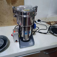 Moulin à farine de blé, de riz, de noix et de cacao électrique, broyeur de poudre de grains secs, machine à broyer les grains d'épices et le café