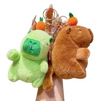 Nouvelle poupée Capybara, petit pendentif Capibala, jouet en peluche créatif, porte-clés, rembourrage en coton PP, queue qui bouge, bijou, à partir de 14 ans