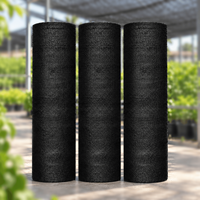 Filet d'ombrage extérieur en HDPE noir résistant aux UV de 5 m x 6 m pour serre, ferme, pépinière et jardin, protection solaire