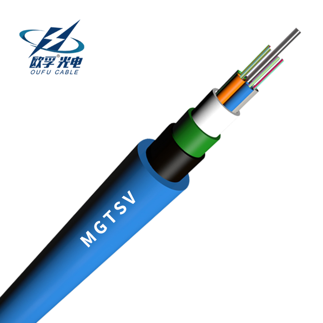 OUFU Mining Optical Fibre Cable Mgtsv Model G652D Single Mode Customizable Cores Outdoor Buried Use