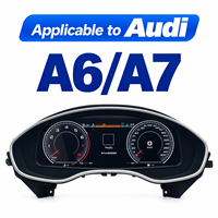 Dashboard Digital LCD Premium Baru 12.3 inci 1920x720P Audi A6 A7 C7 Mendukung Wireless CarPlay Android Auto Modul HUD Plug and Play