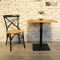 Nouveau produit 2023, Style français, Design Antique, commercial, hôtel, café, café, Table de Restaurant carrée