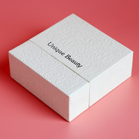 Caja de Joyería de Cartón Magnética de Lujo con Logotipo Personalizado al por Mayor, con Cajón Deslizable, Laminación en Relieve y Papel para Regalo