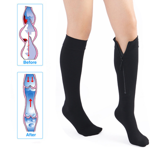 <span class=keywords><strong>Medias</strong></span> de <span class=keywords><strong>Compresión</strong></span> Personalizadas con Cierre, Graduadas, 20-30 mmHg, Tallas S-4XL, Hasta la Rodilla, para Alivio de Várices y Edema - Product Image 2