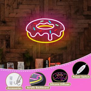 Donut Letreros Neon LED indoor hanging ambient light shop <b>sign</b> wall decoration light entrance indicator light luminous <b>sign</b> - Product Image 2