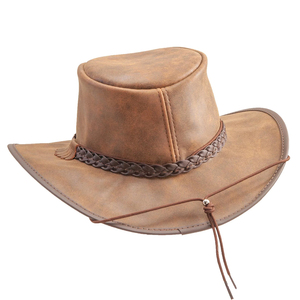 High Performance Custom Made Leather <b>Hats</b> Latest Design Casual Outdoor Style Customizable Adjustable Fit Leather <b>Hats</b> for Unisex - Product Image 3