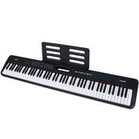 High Quality 88 Keys Portable Electric Piano Keyboard MIDI BT with Various Functions