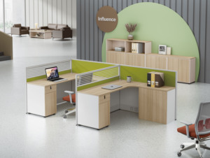 Mesa de oficina de negocios Mesa de trabajo de lujo moderna Muebles comerciales diseños de mesa de estación de trabajo - Product Image 5