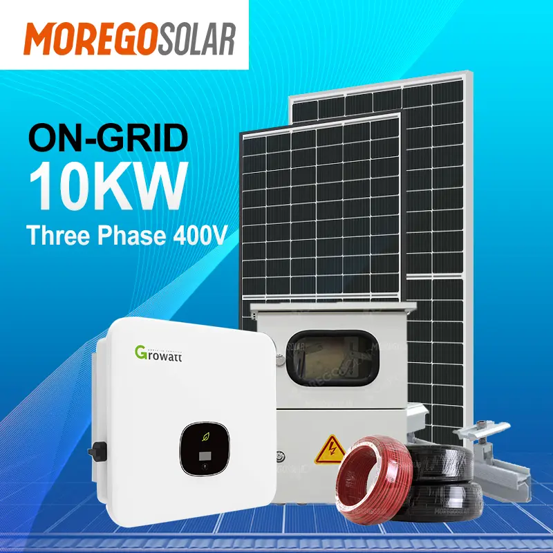Moregosolar中国品質ソーラーシステム10kwソーラーエネルギーシステム10kwソーラーパネルシステム