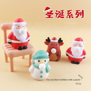 2025 Hot Sell TPR Stress Relief Sensory Fidget Toys Christmas Halloween Squishy Bubble Blowing Bubble Spitting <b>Squeeze</b> Toy - Product Image 4