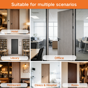 Soundproof Wood Grain Interior Door Fire-rated Door Waterproof for Home Modern Style <strong>Aluminium</strong> <strong>Honeycomb</strong> - Product Image 5