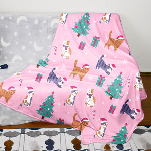 2024 новый зеленый Праздничный Рождественский дизайн зимний теплый диван флис на заказ Роскошные фланелевые рождественские одеяла для домашнего декора - Product Image 3