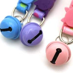 Collier de chat élégant en polyester avec cloche réfléchissante Design <span class=keywords><strong>unique</strong></span> Breakaway Motif solide Accessoire élégant pour chats et chiens - Product Image 3
