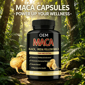 Capsules de Maca Haute Puissance avec Variétés Noire, Rouge et Jaune 1500mg Force Extra pour Stimuler l'Endurance, la Vitalité et l'Équilibre Hormonal - Product Image 4